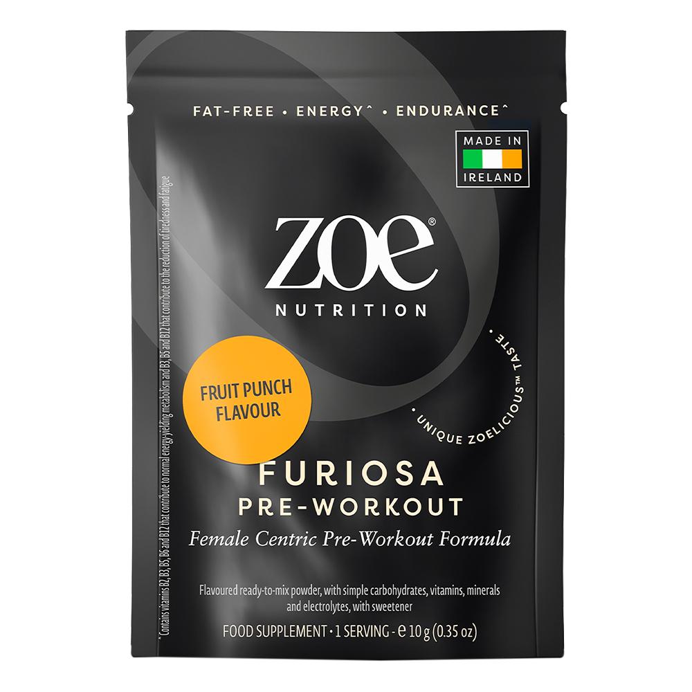 Zoe Nutrition - Furiosa Pre-Workout - الفاكهة - حصة غذائية واحدة