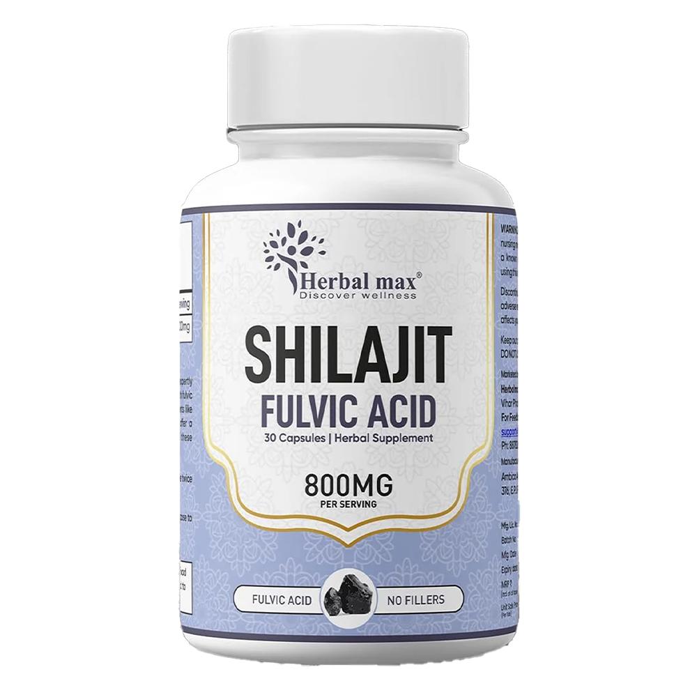 Herbal Max - Shilajit Fulvic Acid - Unflavored - 30 Capsules