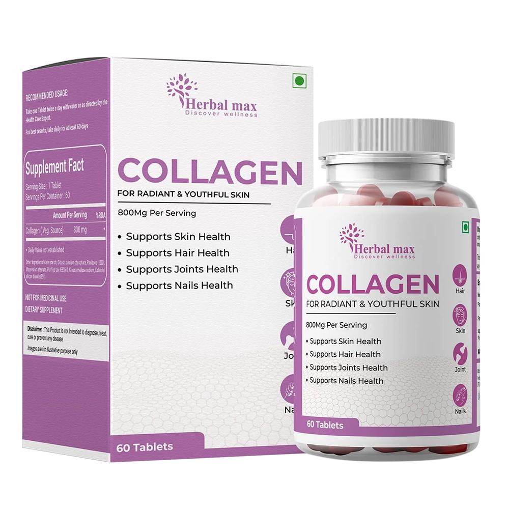 Herbal Max - Collagen - Unflavored - 60 Tablets