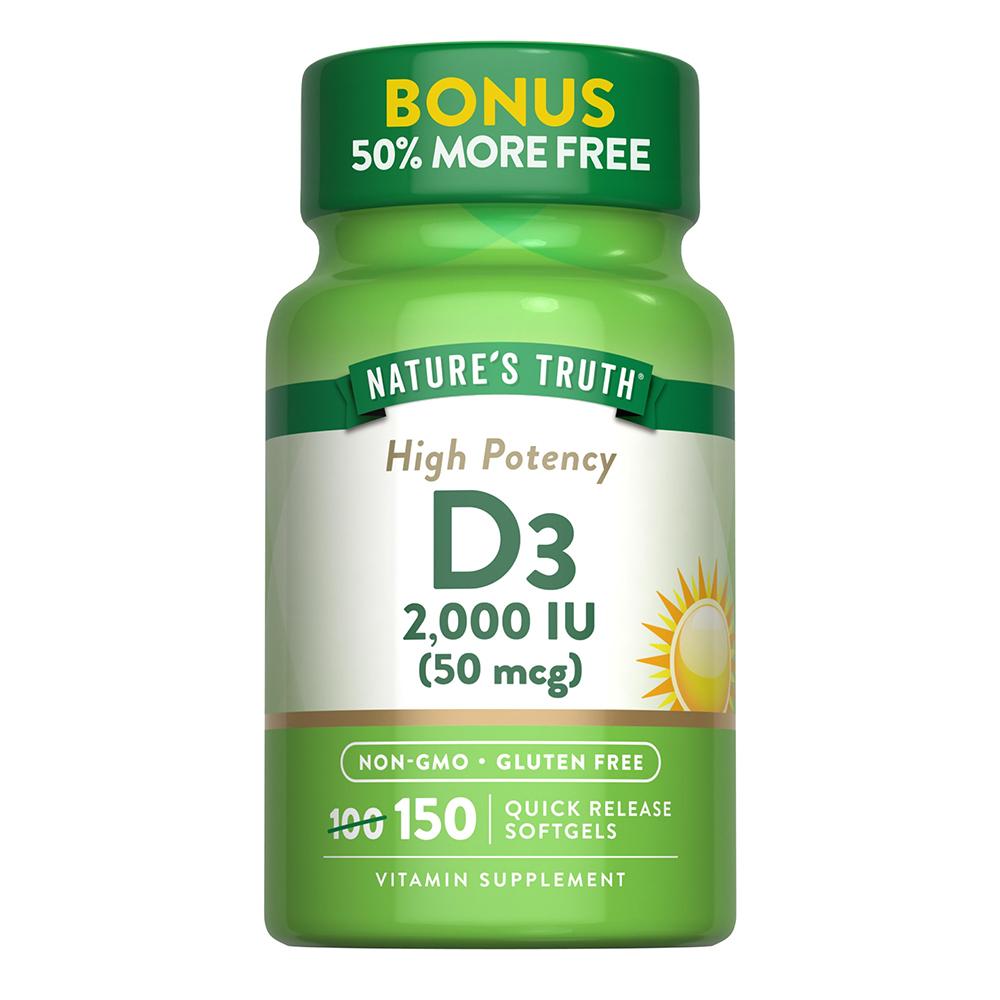 Natures Truth - Vitamin D3 2000 IU (50 mcg) - 150 Softgels