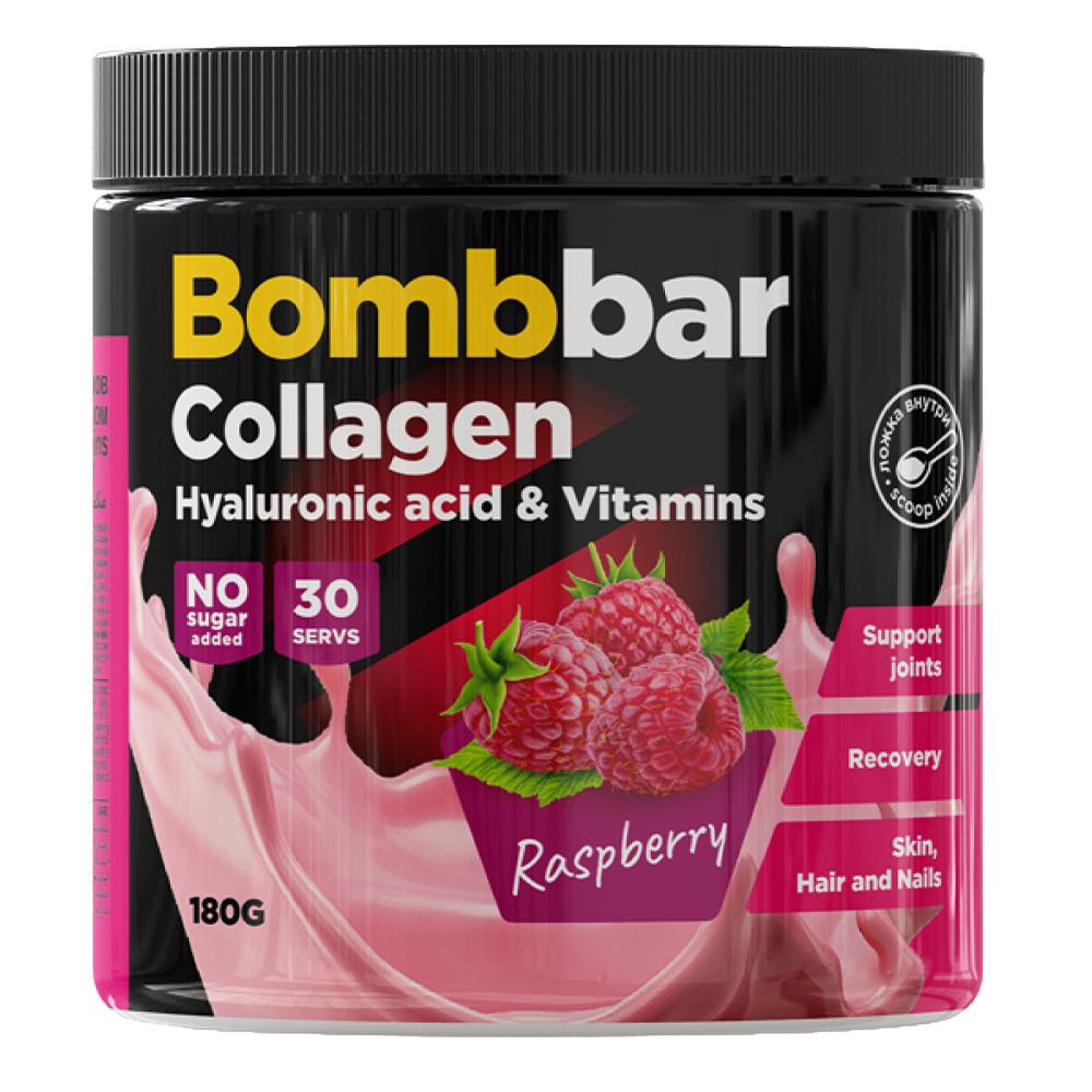 BombBar - Collagen Hyaluronic acid & Vitamins - Raspberry  - 180 Grams