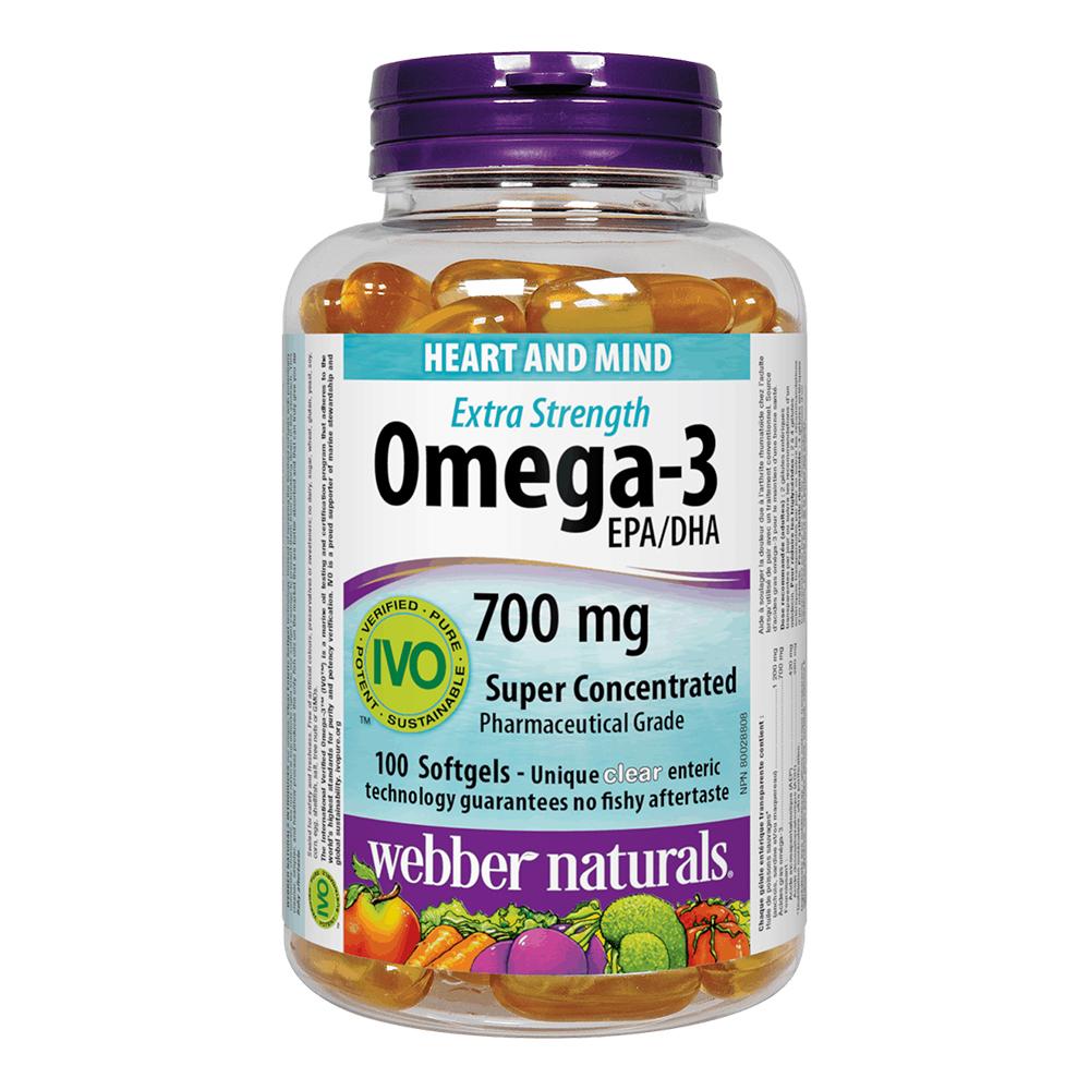 Webber Naturals - Extra Strength Omega-3 EPA/DHA 700 mg - Unflavored - 100 Softgels