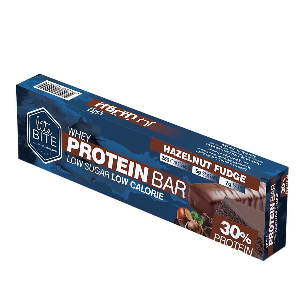 Lite Bite - 30% Whey Protein Bar - Hazelnut Fudge - 70 g