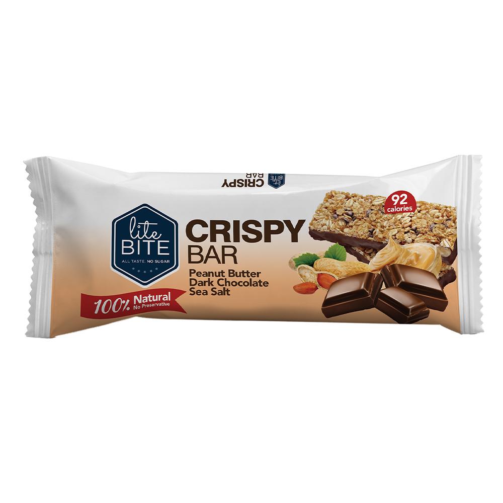 Lite Bite - Crispy Bar - Peanut Butter Dark Chocolate - 20 g