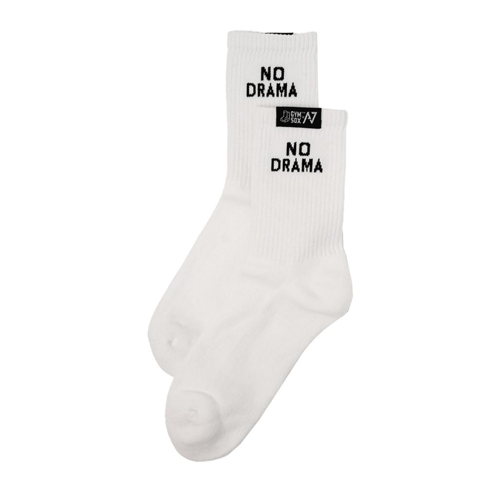 Gym Sox - Aziz Jalali - No Drama - White Socks - Unisex - 40-46