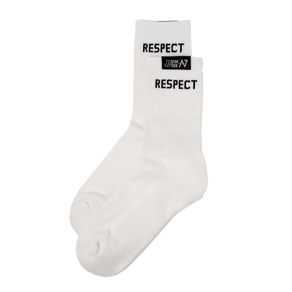 Gym Sox - Aziz Jalali - Respect - White Socks - Unisex - 40-46